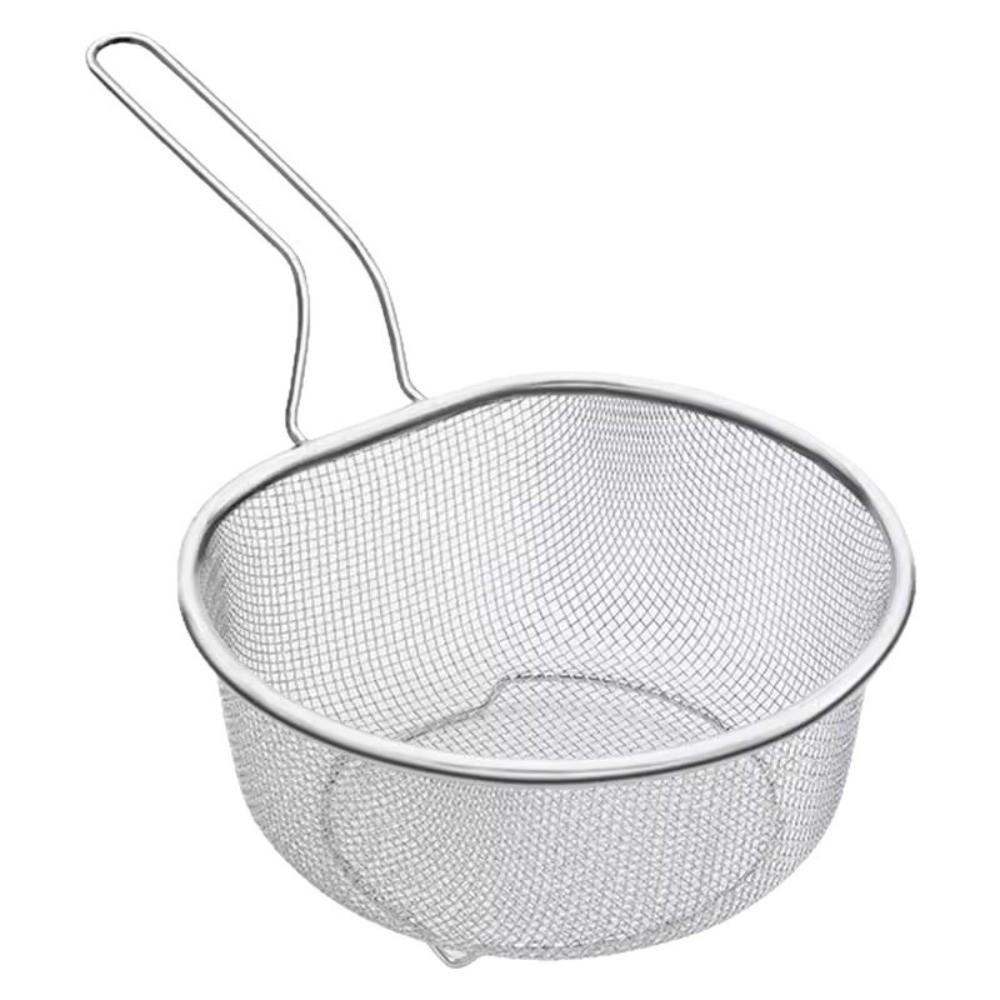 Cooking Utensils Frying Filter Basket Stainless Steel Long Handle Pasta Boil Basket Hot Pot Strainer Deep Frying Mesh