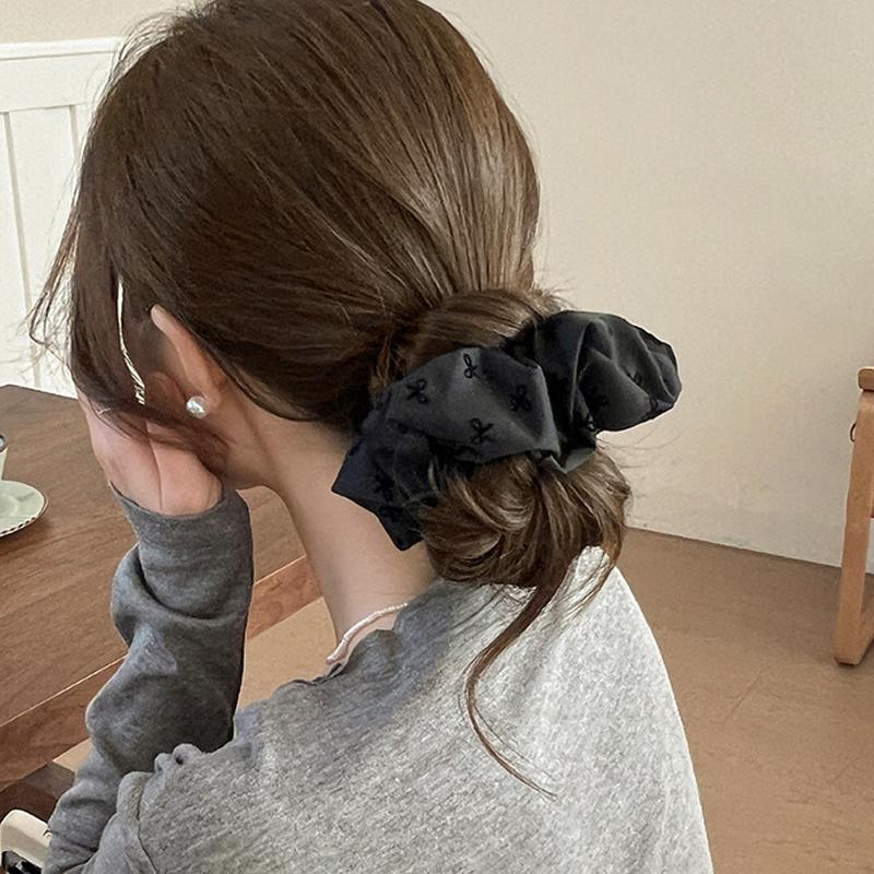 1 Pcs Women's Hair Ties Bow Polka Dot Sweet Cute Kawaii Fashionable Versatile Hairbands High Elasticity Hair Accessories Girls