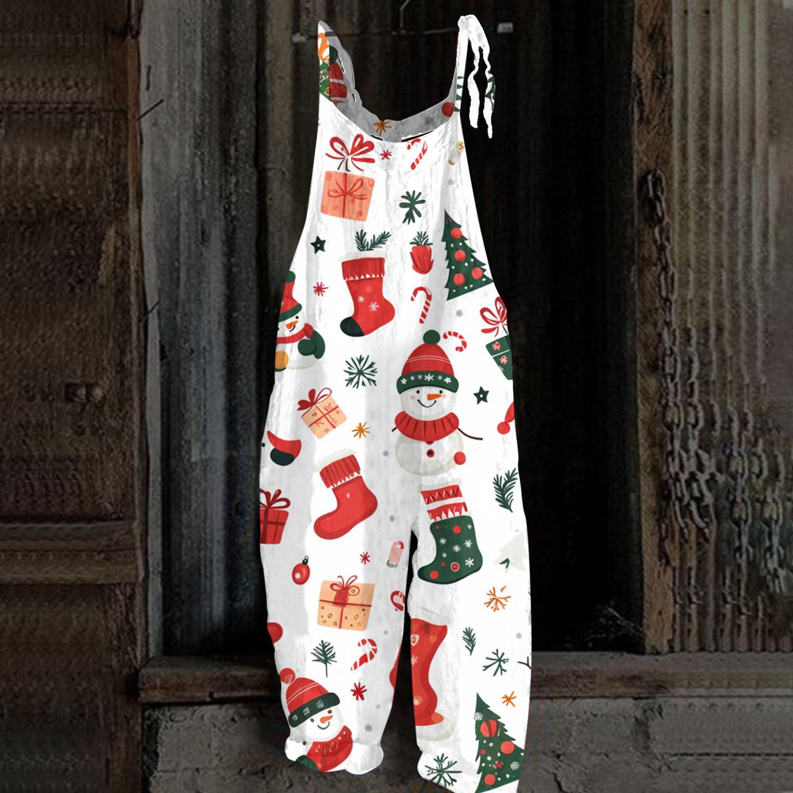Женский комбинезон с рождественским принтом — фото 4