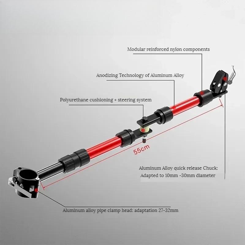 For Fahrrad Kinderwagen Pol Aluminium Legierung Clamp Kopf Outdoor Pleuel Multi-funktion Fahrrad Modifikation Teile Zubehör