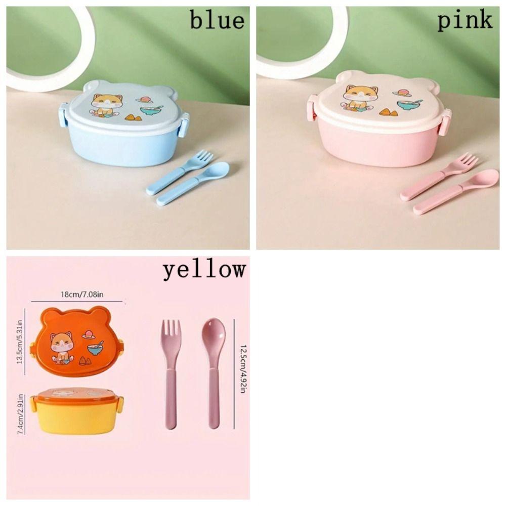 Microwave Safe Double Lunch Box Portable Snacks Storage Container Creative Lunch Container  Camping