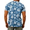 Herenmode T-shirt met V-hals en korte mouwen en print