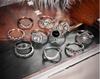Silver Retro Punk Boho Ring Set 91