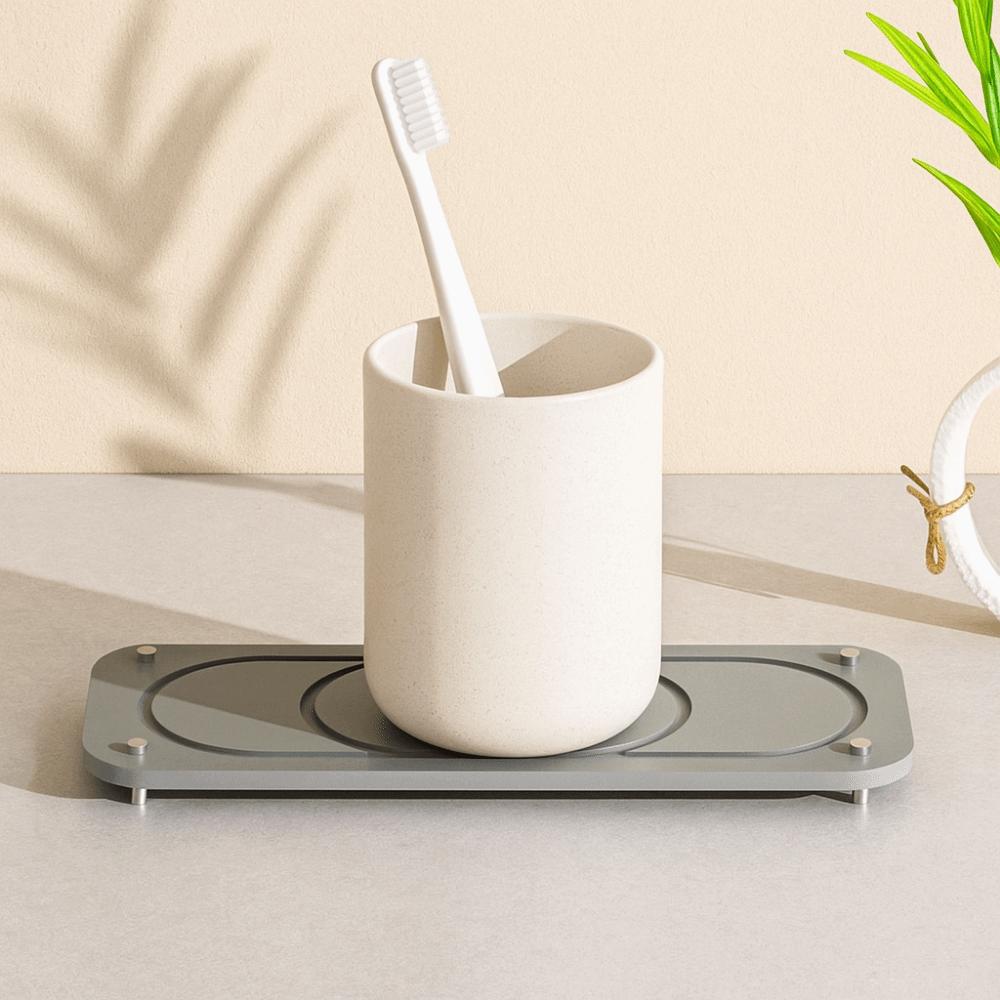 Non-Slip Diatom Mud Coasters Water Absorbent Sponge Holder Sturdy Toothbrush Holder  Bathroom