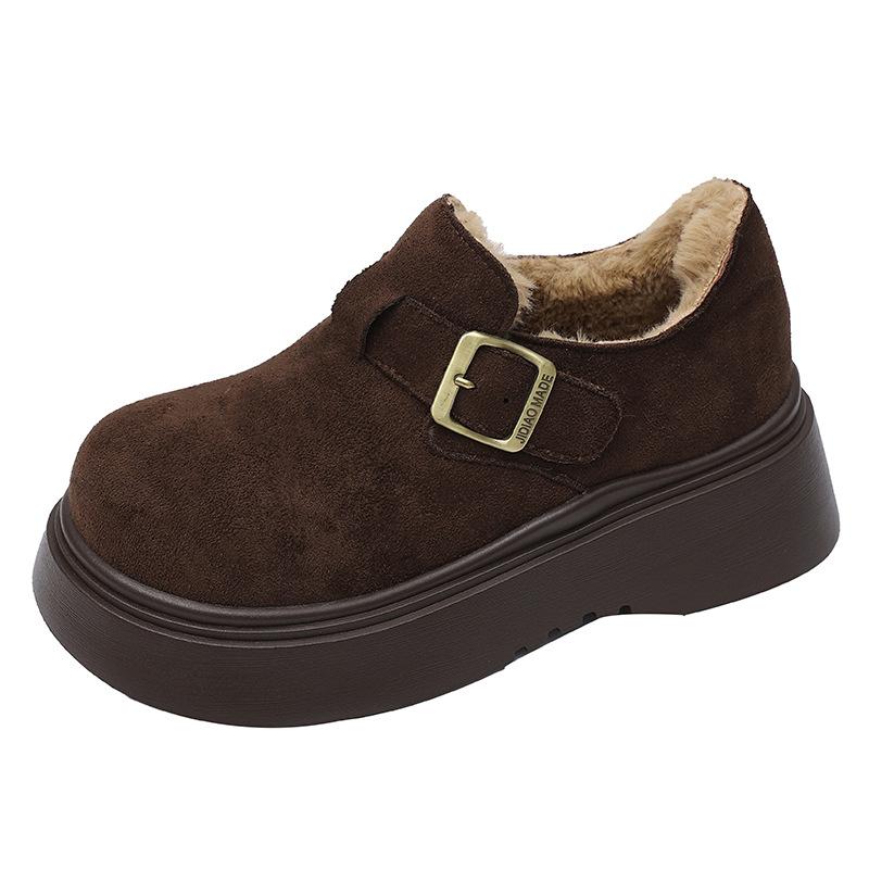 Thick-soled Heightening Birkenstocks Women's 2025 Autumn New Lazy One-pedal Retro Birkenstocks Single Shoes Casual Loafers