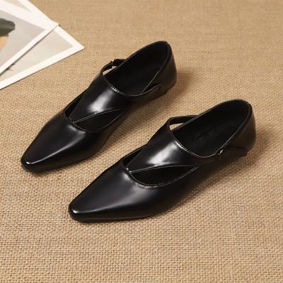 Jingpo Pointed Single Shoes Women's New Design Sense Niche Wedge Temperament Mary Jane Shoes Are Not Tired