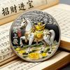 40MM Metal Gold Collection 2026 Year Chinese New Year Souvenir Coins Lucky Animal Horse Collectible Coins Silver Challenge Coin