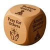 Christian Prayer Dice Handmade Wooden 6-Sided Decision Dice with Faith Engravings Religious Inspirational Dice