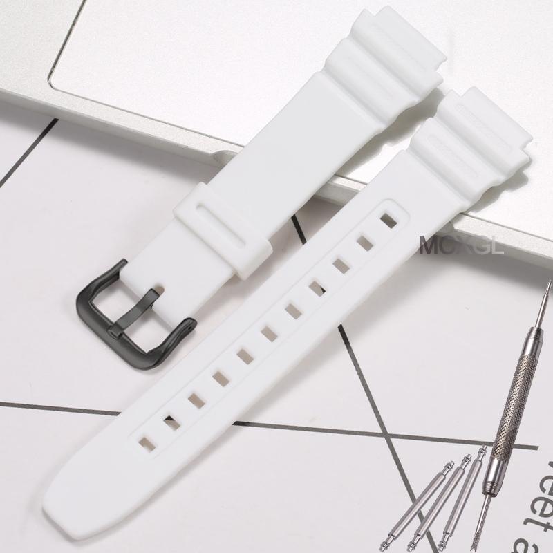 18mm Resin Replacement Strap For Casio F91W F108WH AE1200WH AE-1300WH W800H AE1000W F105W Mens Womens Watch Band Accessories