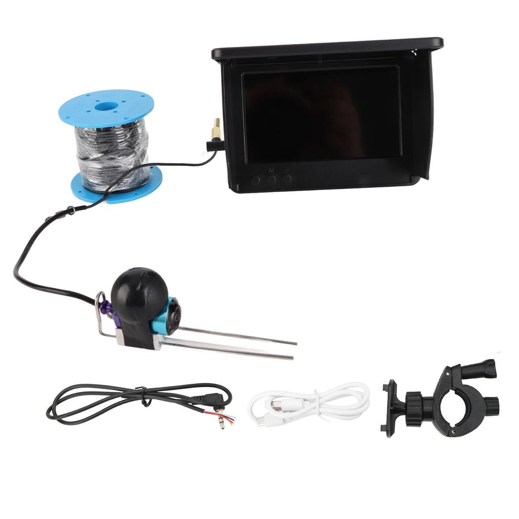 Fishing Camera 5 Inch HD Display 12V 0.34MP Clear Bright Underwater Fish Finder for Fishing