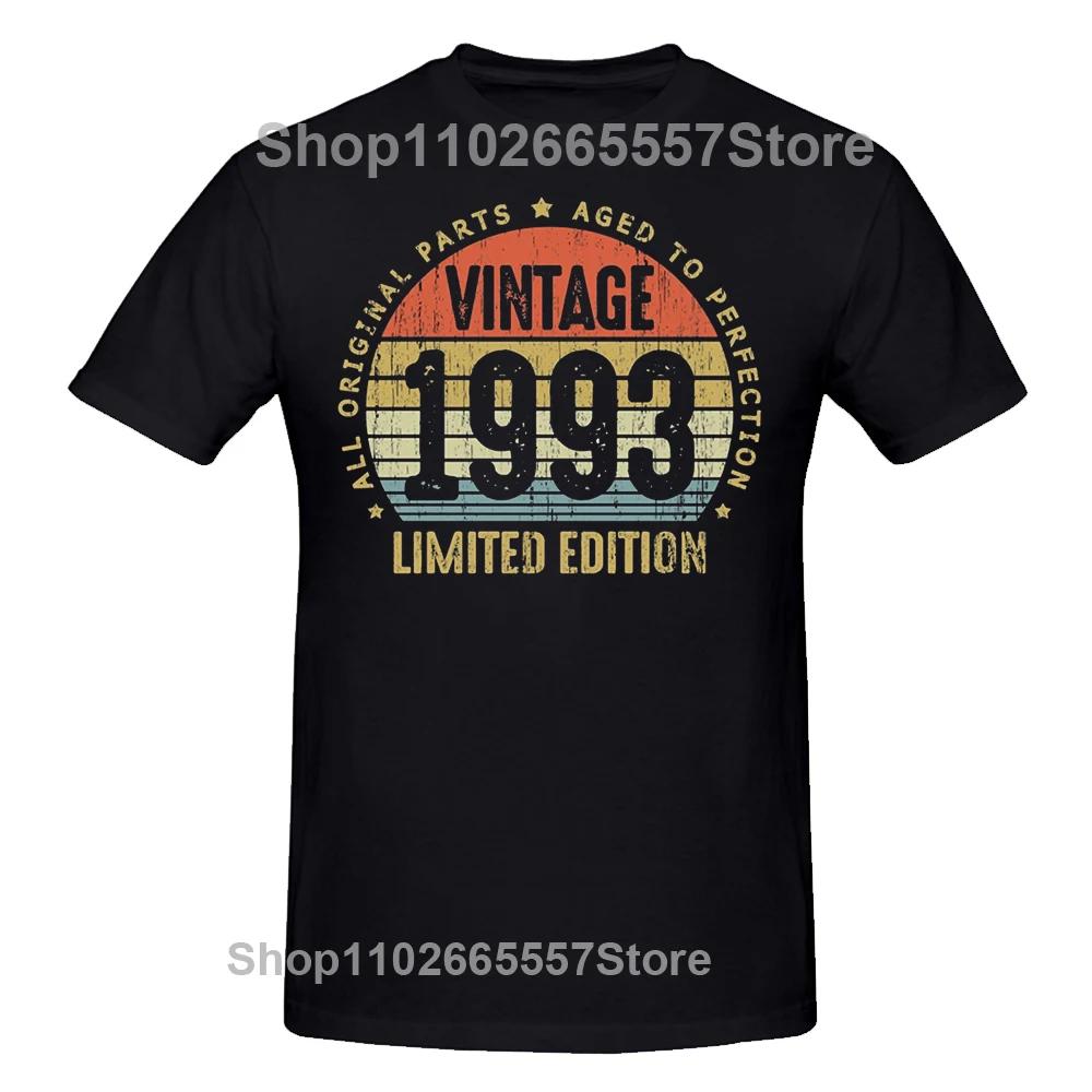 Summer T Shirt Vintage 1993 All Original Parts Born In 1993 T-Shirt Cotton Retro Birthday Gift Short Sleeve Tshirt