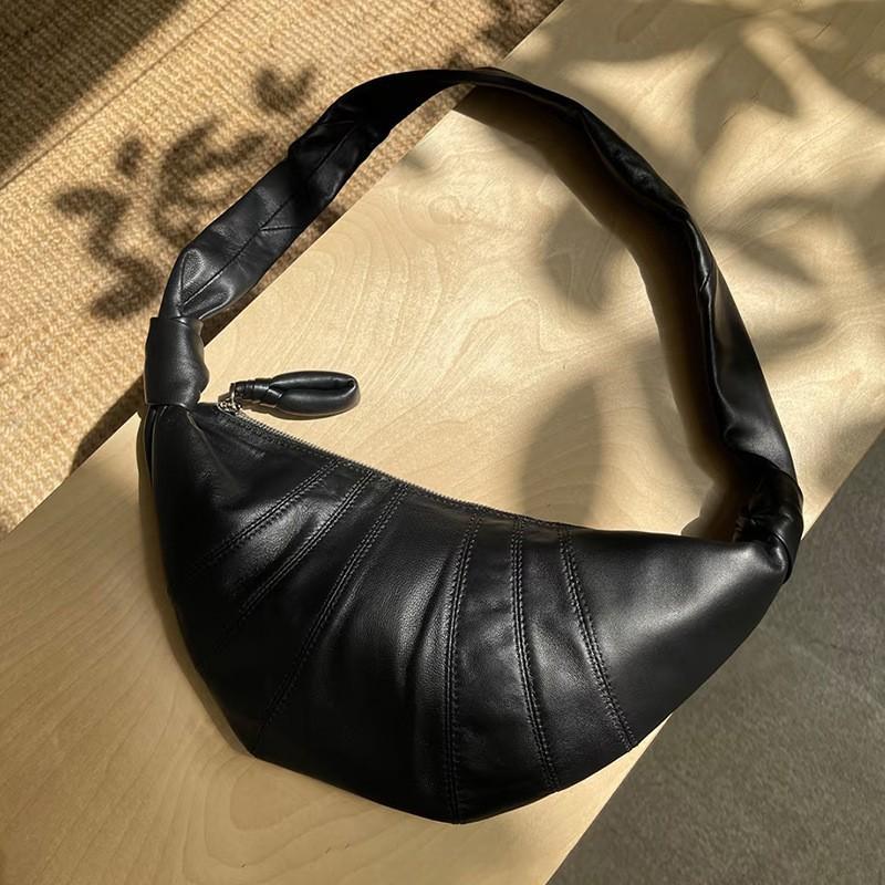 Sheepskin Croissants Women s Genuine Leather Kosong Bag High-end Single-shoulder Cross-arm Niche Dumpling Light Luxury 37x4x17cm