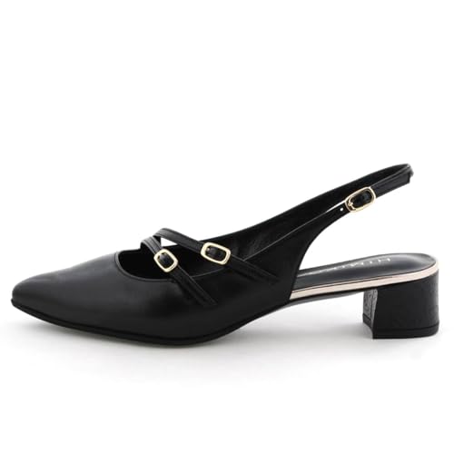 HIMIKO/Himiko/Double Belt Slingback Pumps/651506 Black 230