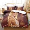Singer Miley Cyrus Bedding Set Duvet Cover Bed Set Quilt Cover Pillowcase Comforter king Queen Size Boys Adult Bedding Set