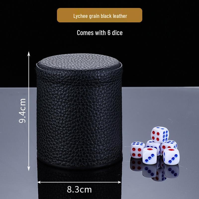 High-Grade Leather KTV Dice Shaker Cup for Bars and Nightclubs