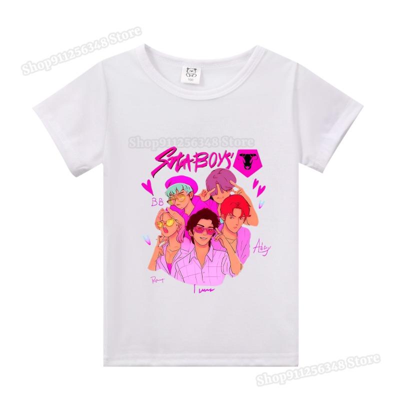 Barneklær Tegneserie Anime K-Pop Demonjegere Trykk T-skjorte Rumi Zoey Mira Topper Huntrix Saja Gutter Derpy Tiger Barneklær