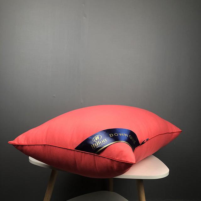 Chinese Natural Cotton Single Pillow 100% Polyester Fiber Orthopedic Neck Pillow Hotel Memory Pillow Healthy Sleep Stand 1PC
