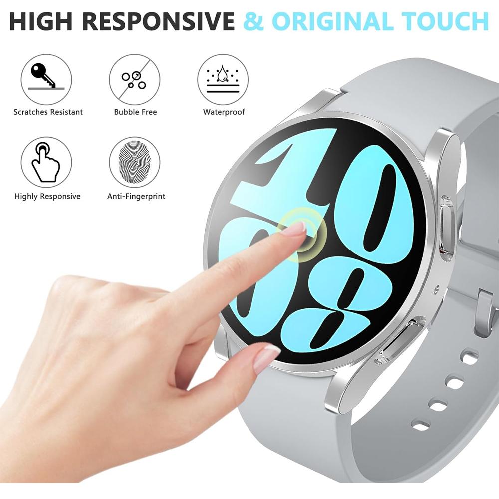 Case for Samsung Galaxy watch 6 44mm 40mm Accessories Soft TPU Screen Protector All-around bumper cover Galaxy watch6 Protective