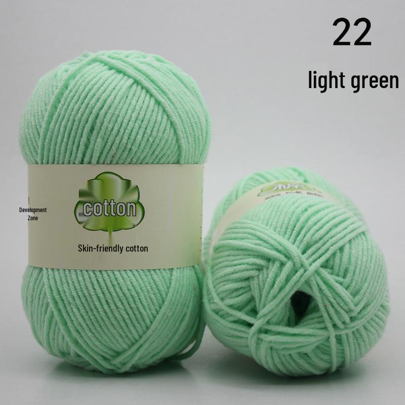 Combed 5-Ply Milk Cotton Yarn for DIY Knitting & Crochet - Medium-Thick Scarf & Blanket Material Pack