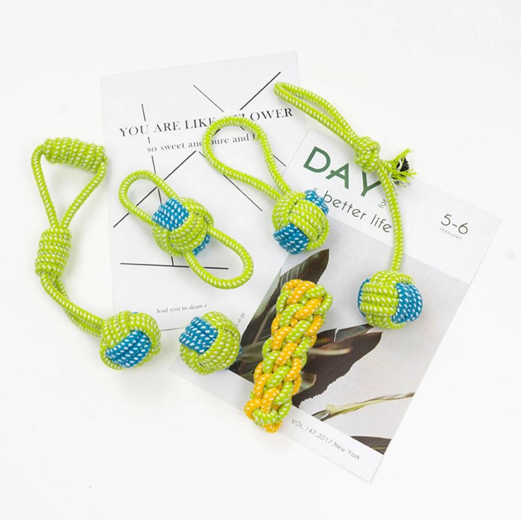 Hundespielzeug für große und kleine Hunde, interaktives Baumwollseil, Mini-Hundespielzeug, Ball für Hunde, Zubehör, Zahnbürste, Kauspielzeug für Welpen