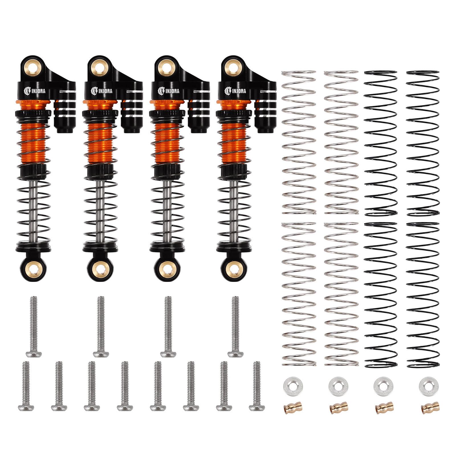 Amortisseur à huile fileté en aluminium Injora 45 mm pour Crawler RC 124 Fms Fcx24 Fcx18 Mise à niveau