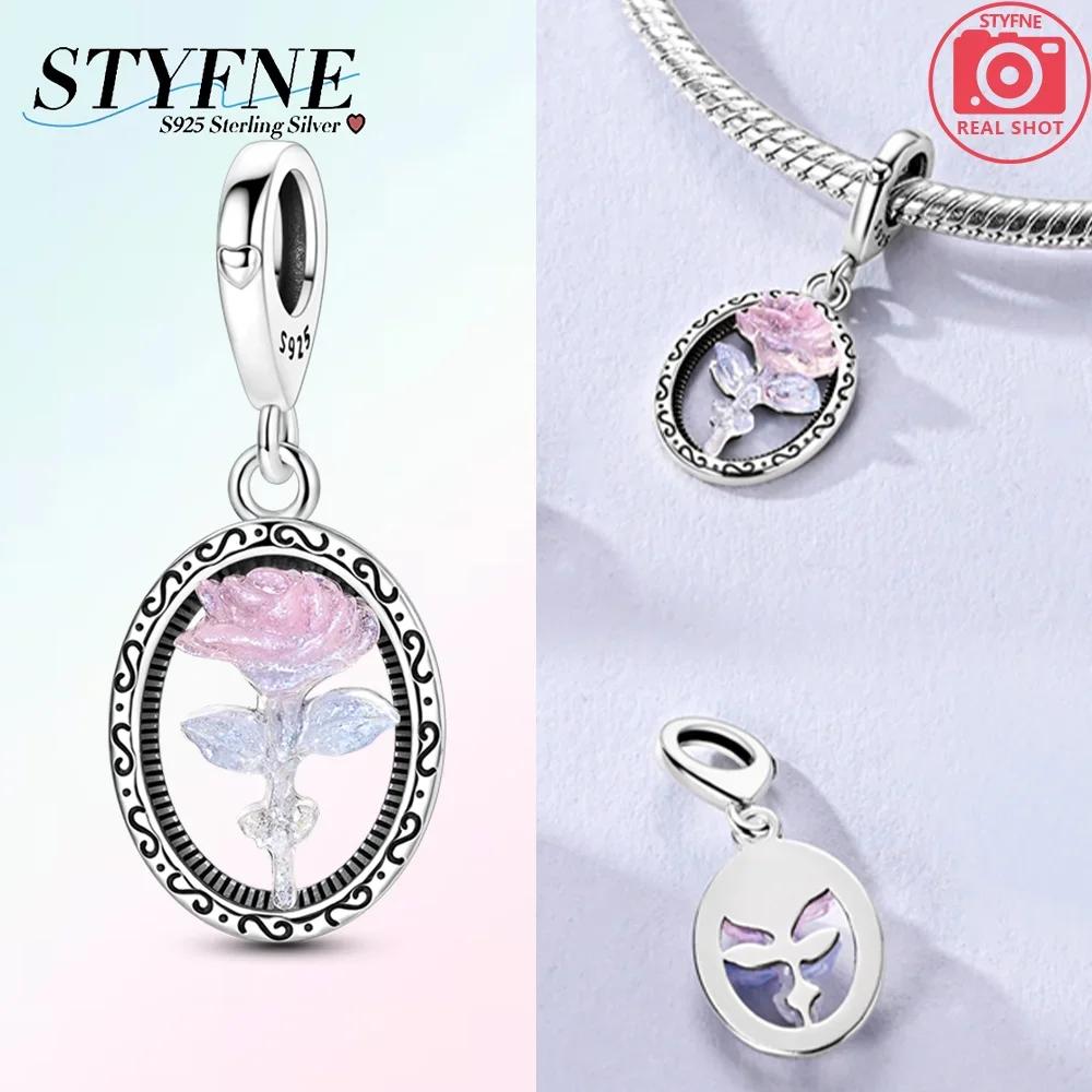 

Original Color-Changing Rose Pendant Cherry Butterfly Girl Cat Copper Charms Bead Fit Bracelet Accessory Gift Diy Jewelry