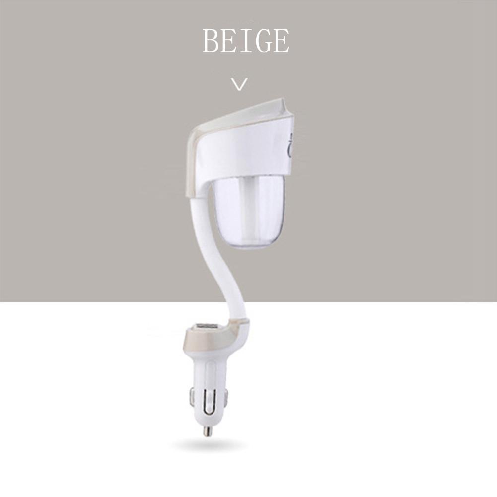 

Mini Car Air Humidifier Diffuser Essential Oil Ultrasonic Aroma Mist Purifier for Home Car Decoration rice whiteDouble U
