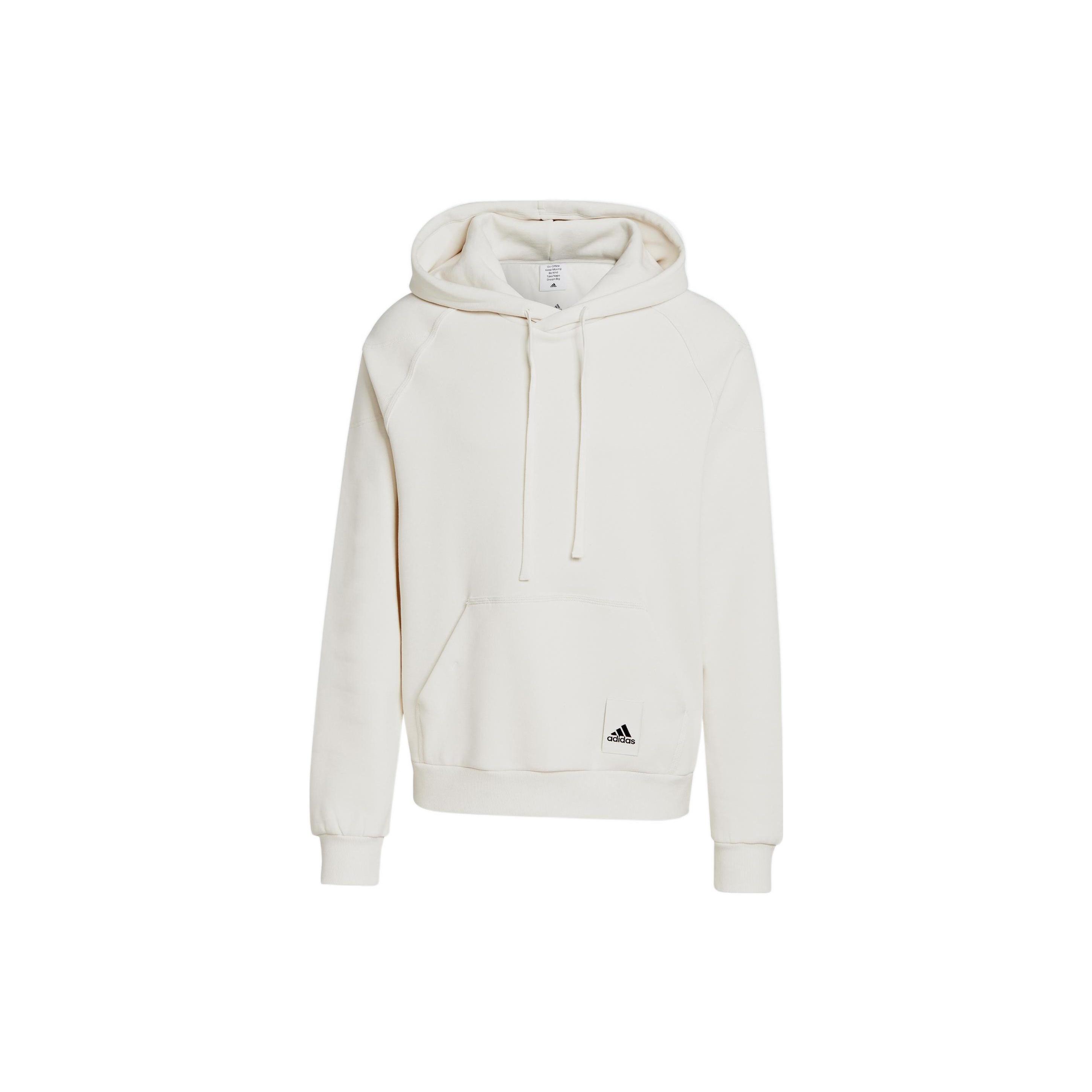 adidas Lounge Fleece Hoodie  Chalk White  Men s IA9343 M
