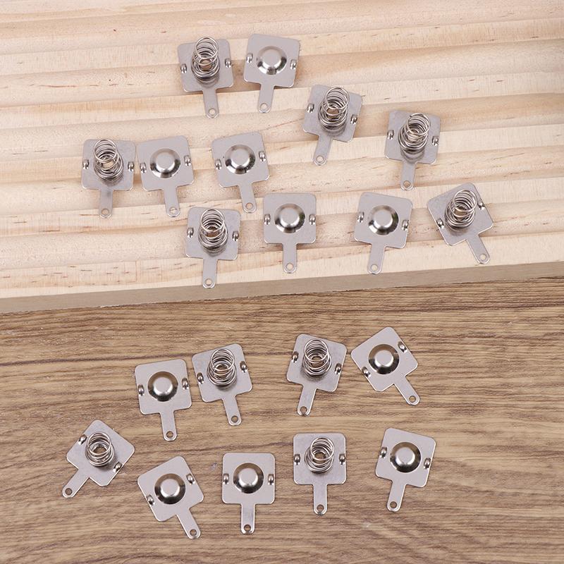 Set 5 buc. 12mm x 12mm - + Baterii Metalice de Înlocuire Placă de Contact cu Arc Slot Unidirecțional Argintiu Pentru Carcasa Baterii AA