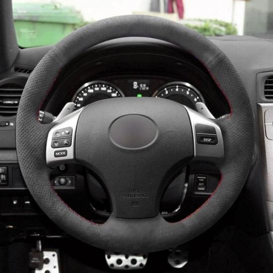 Suede Leather Steering Wheel Cover Trim Cover For Lexus IS IS250 IS300 2006-2011
