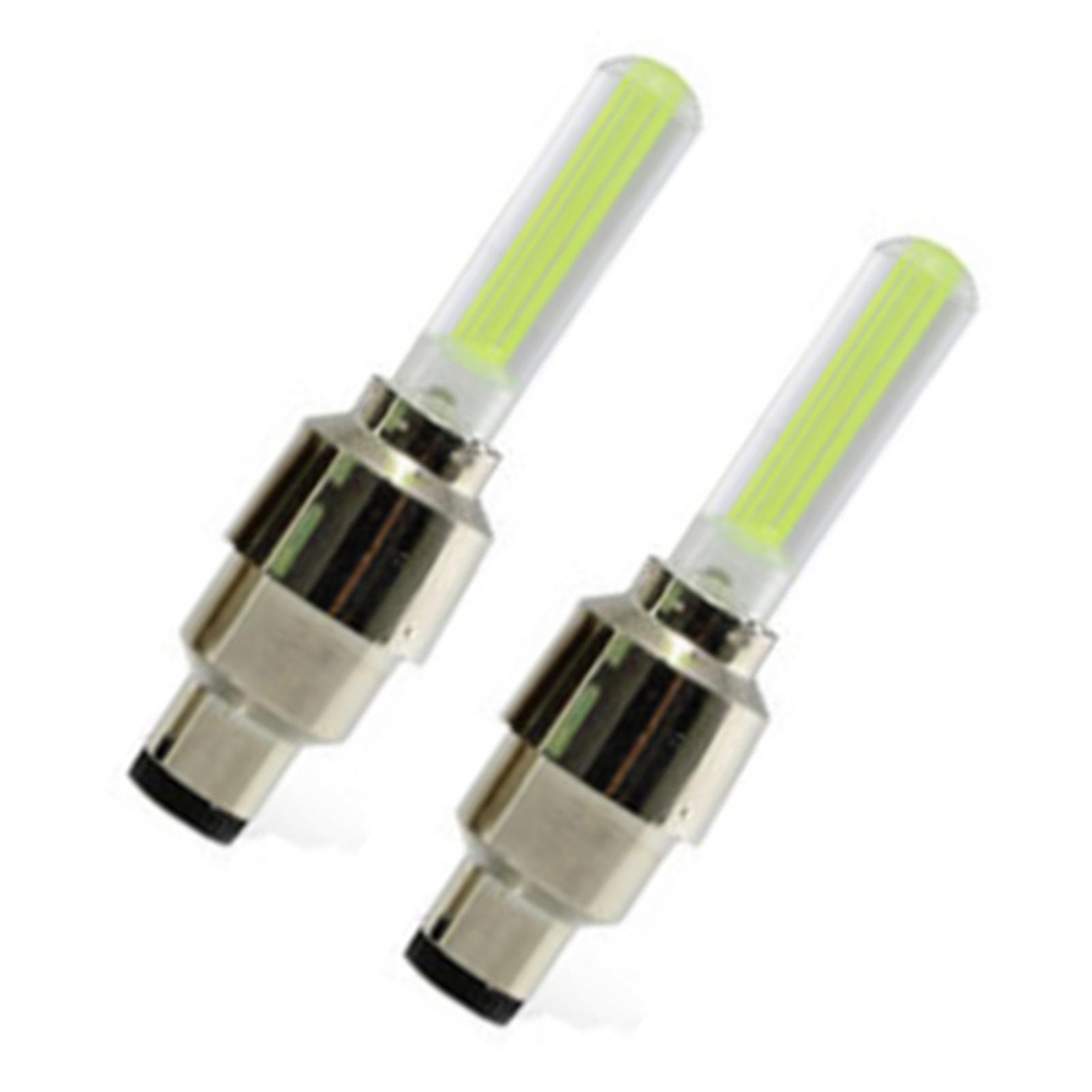 

2PCS Motorcycle Wheel Light Tire Valve Stem Cap Lamp Night Riding Decoration Universal for Car Bike Bicycle Green Yellow жёлтый
