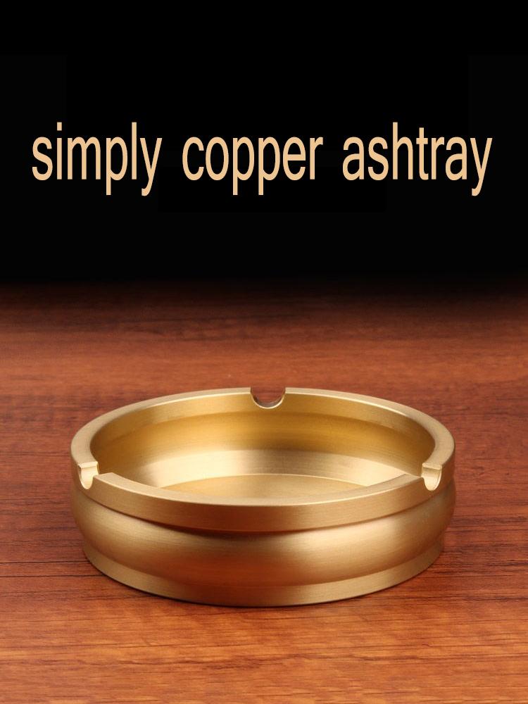 Brass Ashtray – 3.5in Durable Polished Gold Finish, Elegant Anti-Rust Design for Home, Office, or Gift