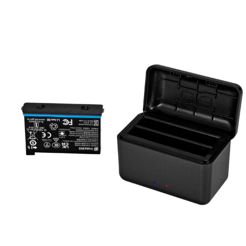 Dual Battery Charger for Insta360 X4 Action Camera Battery Fast Charger Hub Case Charging Station for Insta 360 X4 Accessories