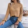 Women Casual Autumn Winter Long Sleeve O Neck Knit Sweater
