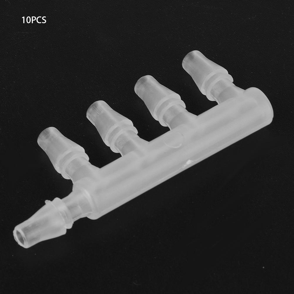 10ks plastové průhledné akváriové vzduchové čerpadlo Pěticestný hadicový konektor Příslušenství k akváriím