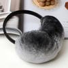 Women's Winter Plush Oversized Ear Muffs Heat-Transfer Printed New Popular Cute Rabbit Fur for Girls Warm and Stylish