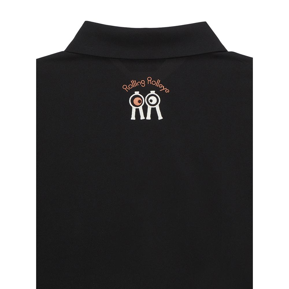 Rolling Rollai Rollroll Pk Collar T-Shirt Black