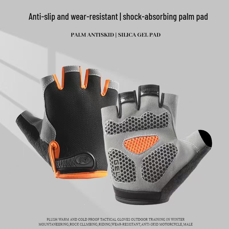 Unisex Halbfinger Atmungsaktive Rutschfeste Handschuhe für Outdoor-Fitness, Radfahren und Klettern.