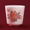 Chaxun Oriental Peony Crystal Porcelain Master Tea Cup