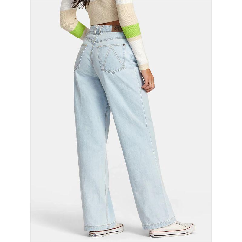Foreign Trade Original Order RVC * a Retro Light Color and Water Scrubbing Casual Loose Slimming Straight-leg Cocoa Denim Two Colors 1303