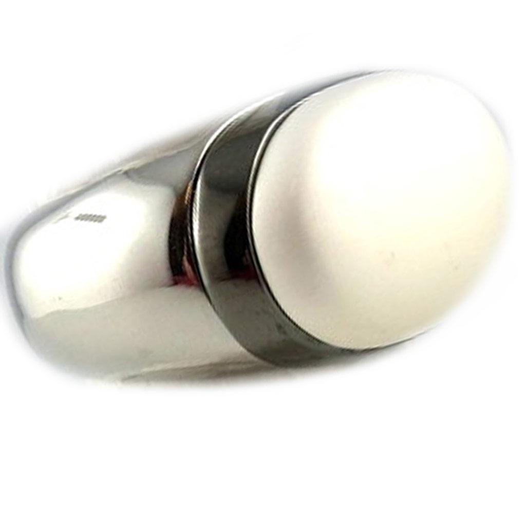 Steel Ring 'Calypso' White Silver Gray