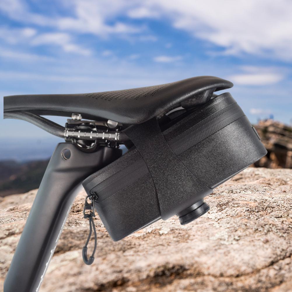 Bicycle Under Seat Bag Bike Strap-On Saddle Bag Knob Lock Cycling Bag Waterproof Bike Seat Bag Portable for Outdoor Riding