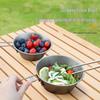 Portable Titanium Folding Snow Shovel & Camping Bowl/Cup for Outdoor Use