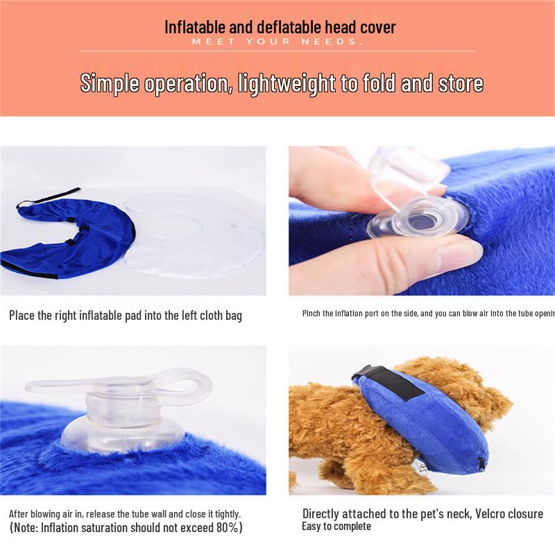 Inflatable Pet Collar - Anti-Bite and Anti-Scratch Protection for Cats and Dogs