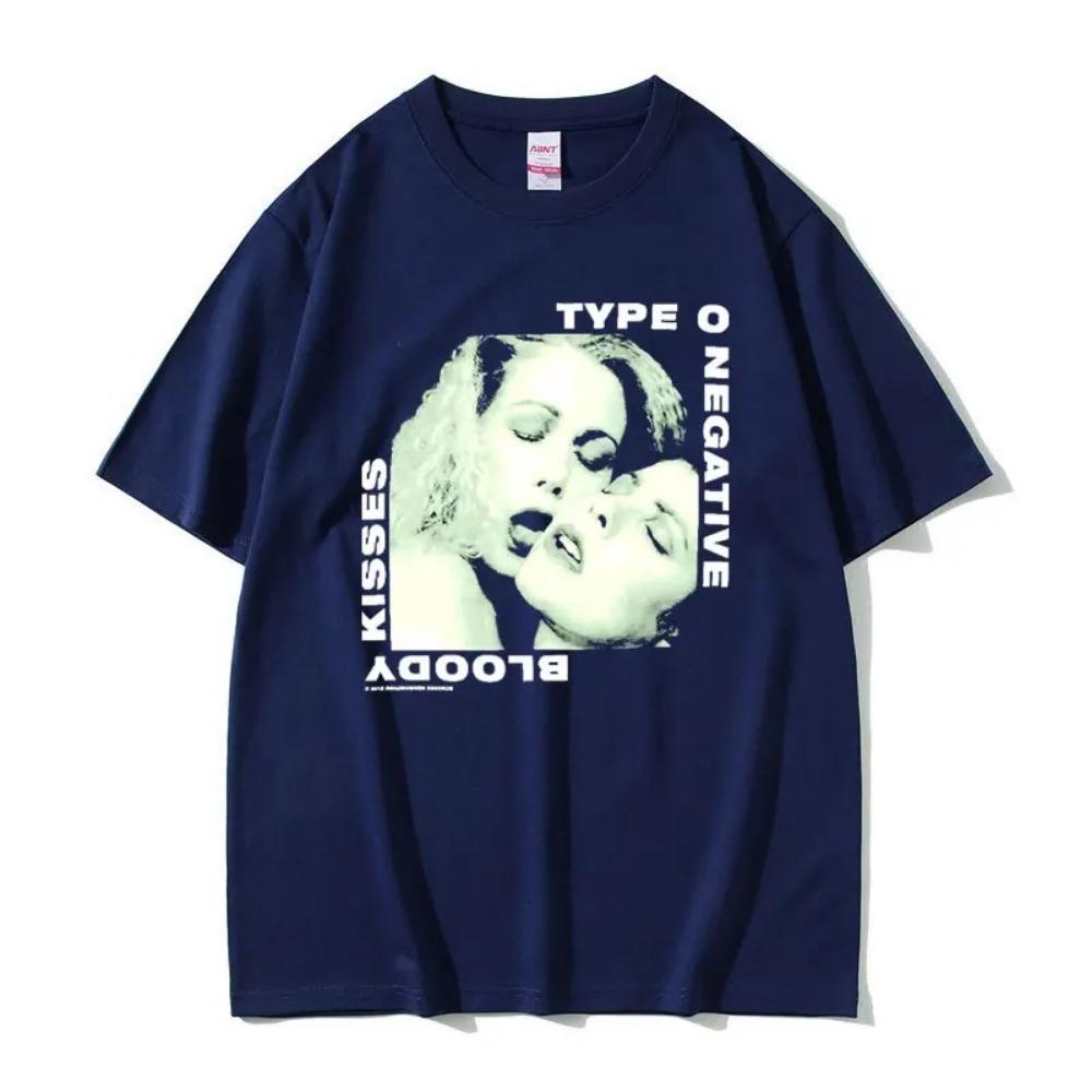 Rockband Type O Negative Tryck Bomulls T-shirt Män Kvinnor Hip Hop Tee Kortärmad T-shirt Sommar Oversized T-shirts Toppar