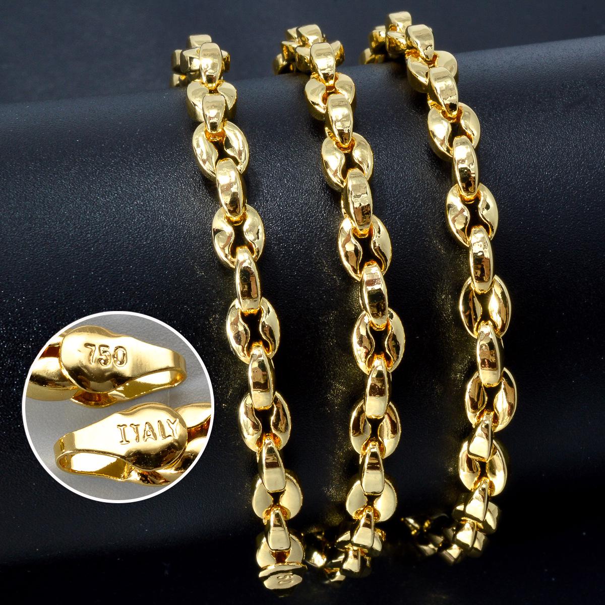 

Exquisite Women s Retro Pig Nose Necklace: 18k Gold-Plated Italian Clavicle Chain 60 cm
