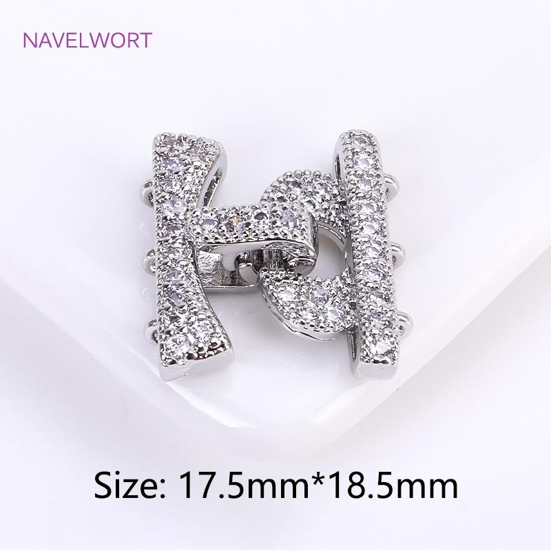 

3 Strands Clasps Fastener,Supplies For Jewelry Making,Inlaid Zircon Brass Pearl Clasp Connector,Jewelry Materials Wholesale 1 piece