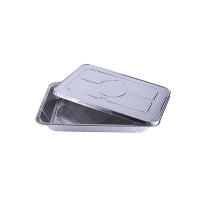 10 Thickened Tin Paper Boxes With Lids, Large Capacity Aluminum Foil Lunch Boxes, Disposable Tin Trays