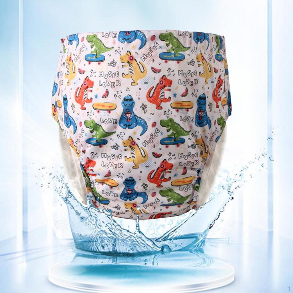 Fralda de Pano para Adultos Capa de Fralda Lavável Fivela Lateral Ajustável para Idosos TPU Impermeável Respirável