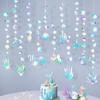 Cheerland Iridescent Under The Sea Party Decorations Holographic Bubble Garlands Mermaid Birthday Decorations Ocean Theme Decor Beach Pool Moana